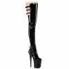 Pleaser Exotic Dancing FLAMINGO-3055 - Blk Str. Pat/Blk