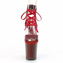 Pleaser FLAMINGO-800-14 - Burgundy Faux Leather/Burgundy Matte