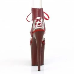 Pleaser FLAMINGO-800-14 - Burgundy Faux Leather/Burgundy Matte