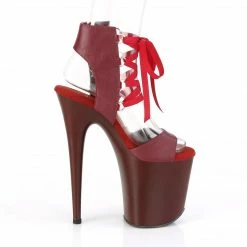 Pleaser FLAMINGO-800-14 - Burgundy Faux Leather/Burgundy Matte