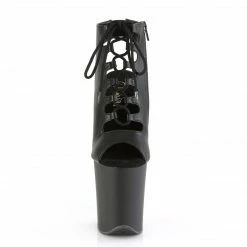 Pleaser FLAMINGO-800-20 - Blk Faux Leather/Blk Matte