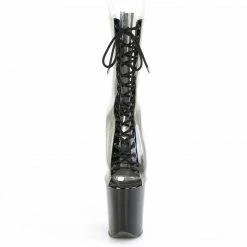 Pleaser FLAMINGO-800-34 - Clr-Blk Pat/Blk Exotic Dancing