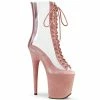 Pleaser FLAMINGO-800-34FS - Clr-B. Pink Faux Suede/B. Pink Faux Suede Exotic Dancing