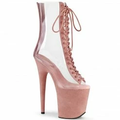 Pleaser FLAMINGO-800-34FS - Clr-B. Pink Faux Suede/B. Pink Faux Suede Exotic Dancing