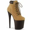 Pleaser FLAMINGO-800TL-02 - Tan Nubuck Faux Leather/D. Brown Matte 1 Pleaser FLAMINGO-800TL-02 - Tan Nubuck Faux Leather/D. Brown Matte