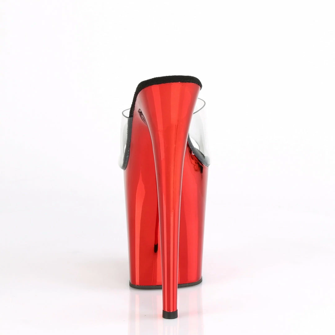 Pleaser Exotic Dancing FLAMINGO-801 - Clr/Red Chrome 6 Pleaser Exotic Dancing FLAMINGO-801 - Clr/Red Chrome