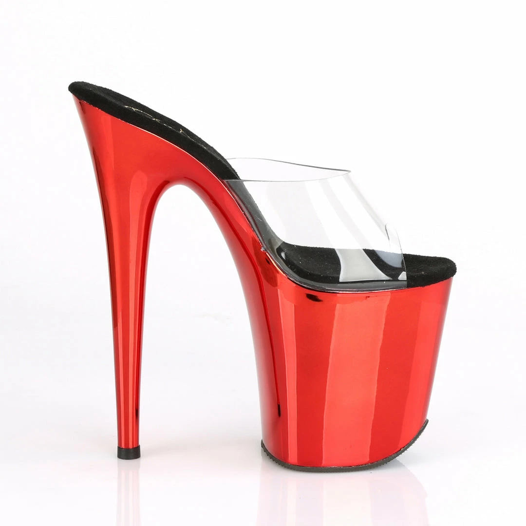 Pleaser Exotic Dancing FLAMINGO-801 - Clr/Red Chrome 7 Pleaser Exotic Dancing FLAMINGO-801 - Clr/Red Chrome
