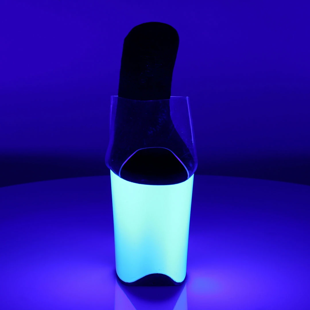 Pleaser FLAMINGO-801UV - Clr/Neon Wht 4 Pleaser FLAMINGO-801UV - Clr/Neon Wht