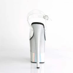 Pleaser Exotic Dancing FLAMINGO-808-2HGM - Clr/Slv Glitter-Hologram