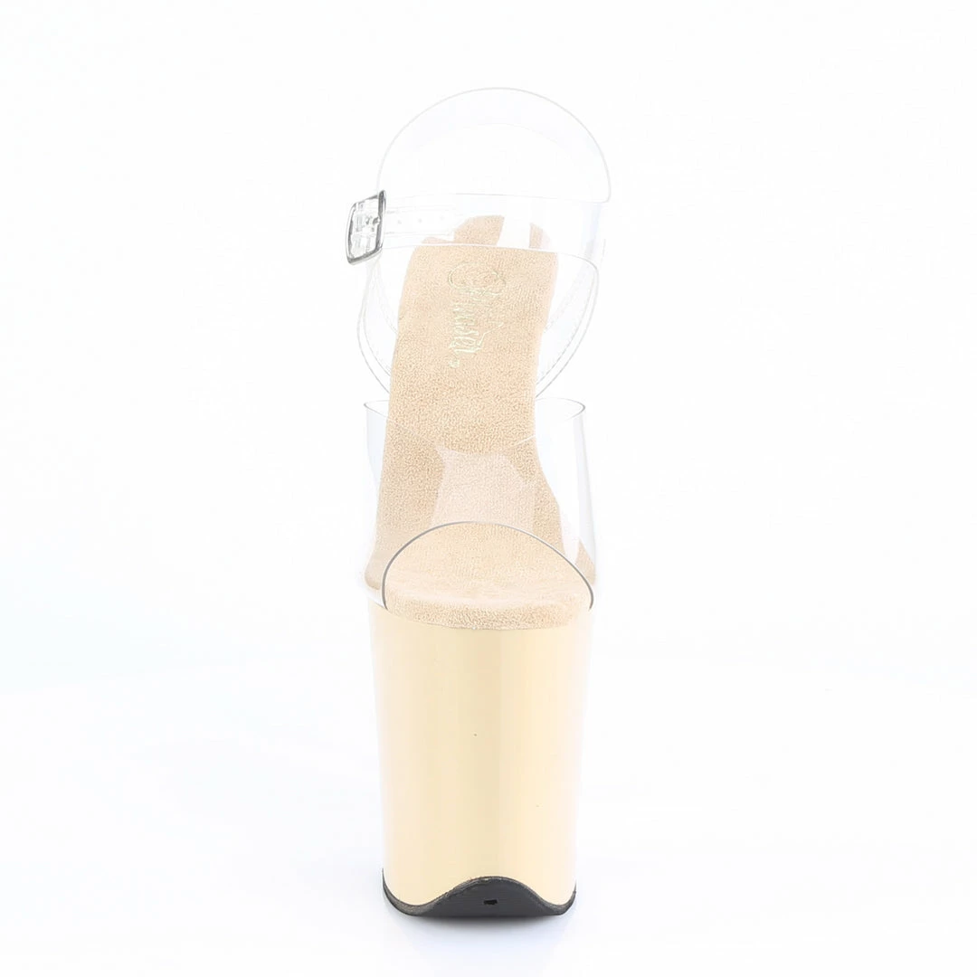 Pleaser Exotic Dancing FLAMINGO-808 - Clr/Cream 4 Pleaser Exotic Dancing FLAMINGO-808 - Clr/Cream