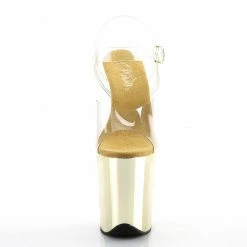 Pleaser FLAMINGO-808 - Clr/Gold Chrome Exotic Dancing