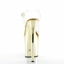 Pleaser FLAMINGO-808 - Clr/Gold Chrome Exotic Dancing 10 Pleaser FLAMINGO-808 - Clr/Gold Chrome Exotic Dancing