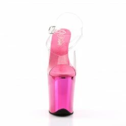 Pleaser FLAMINGO-808 - Clr/H. Pink Chrome