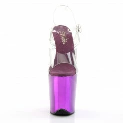 Pleaser FLAMINGO-808 - Clr/Purple Chrome Exotic Dancing