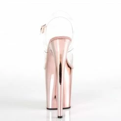 Pleaser FLAMINGO-808 - Clr/Rose Gold Chrome Exotic Dancing