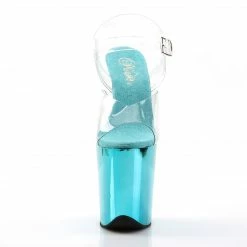 Pleaser Exotic Dancing FLAMINGO-808 - Clr/Turquoise Chrome