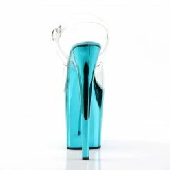 Pleaser Exotic Dancing FLAMINGO-808 - Clr/Turquoise Chrome