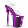 Pleaser FLAMINGO-808 - Clr/Purple Chrome Exotic Dancing