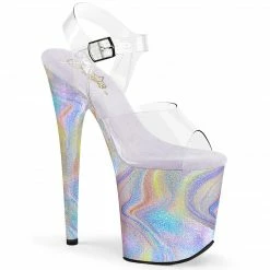 Pleaser Exotic Dancing FLAMINGO-808CRF - Clr/Lavender Multi Glitters