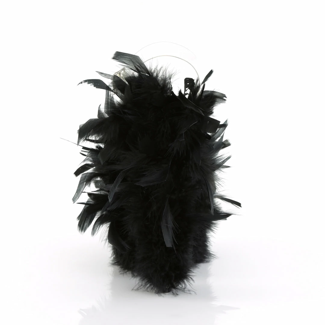 Pleaser FLAMINGO-808F - Clr/Blk Marabou Feather Exotic Dancing 6 Pleaser FLAMINGO-808F - Clr/Blk Marabou Feather Exotic Dancing