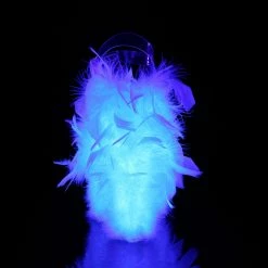 Pleaser FLAMINGO-808F - Clr/Neon Wht Marabou Feather Exotic Dancing