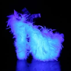 Pleaser FLAMINGO-808F - Clr/Neon Wht Marabou Feather Exotic Dancing