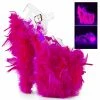 Pleaser Exotic Dancing FLAMINGO-808F - Clr/Neon H. Pink Marabou Feather