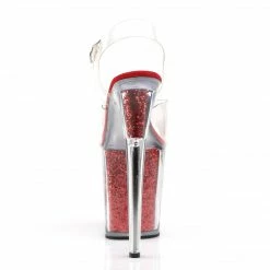 Pleaser FLAMINGO-808G - Clr/Red Glitter