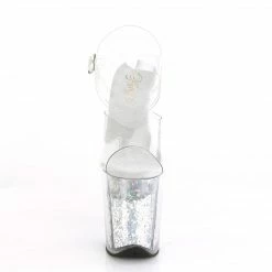 Pleaser FLAMINGO-808GF - Clr/Slv Multi Glitter Exotic Dancing