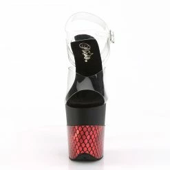 Pleaser Exotic Dancing FLAMINGO-808HFN - Clr/Blk Matte-Red Holo
