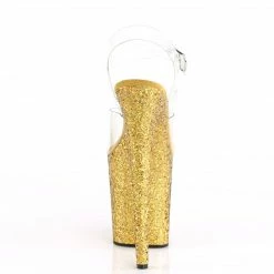 Pleaser Exotic Dancing FLAMINGO-808LG - Clr/Gold Multi Glitter