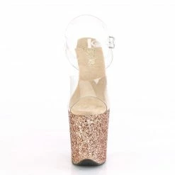 Pleaser FLAMINGO-808LG - Clr/Rose Gold Multi Glitter