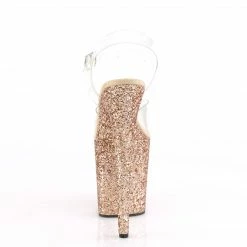 Pleaser FLAMINGO-808LG - Clr/Rose Gold Multi Glitter