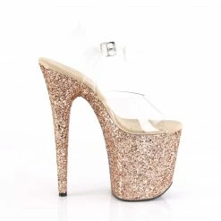 Pleaser FLAMINGO-808LG - Clr/Rose Gold Multi Glitter