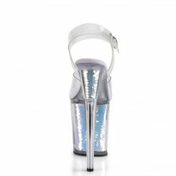 Pleaser FLAMINGO-808MC - Clr/Lavender Hologram Inserts