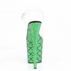 Pleaser FLAMINGO-808MSLG - Clr/Green Multi Glitter Exotic Dancing 10 Pleaser FLAMINGO-808MSLG - Clr/Green Multi Glitter Exotic Dancing