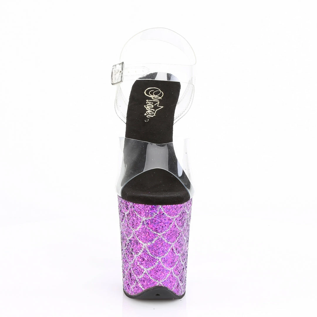 Pleaser Exotic Dancing FLAMINGO-808MSLG - Clr/Purple Multi Glitter 4 Pleaser Exotic Dancing FLAMINGO-808MSLG - Clr/Purple Multi Glitter
