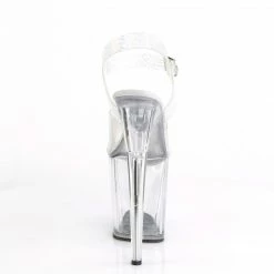 Pleaser Exotic Dancing FLAMINGO-808N-CK - Slv Cracker Hologram TPU/Clr