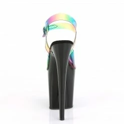 Pleaser FLAMINGO-808RB - Rainbow PVC/Blk Exotic Dancing