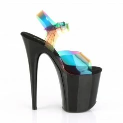 Pleaser FLAMINGO-808RB - Rainbow PVC/Blk Exotic Dancing