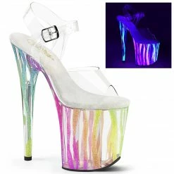 Pleaser FLAMINGO-808RG-03 - Clr/Rainbow Glitter Exotic Dancing