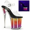 Pleaser Exotic Dancing FLAMINGO-808SRS - Clr/Neon Multi SRS 1 Pleaser Exotic Dancing FLAMINGO-808SRS - Clr/Neon Multi SRS