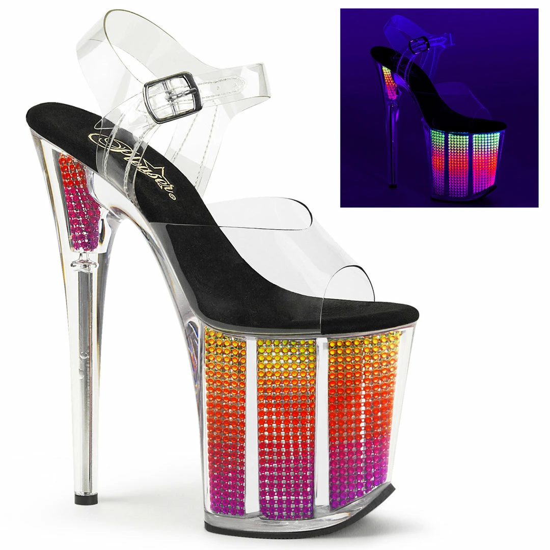 Pleaser Exotic Dancing FLAMINGO-808SRS - Clr/Neon Multi SRS 3 Pleaser Exotic Dancing FLAMINGO-808SRS - Clr/Neon Multi SRS