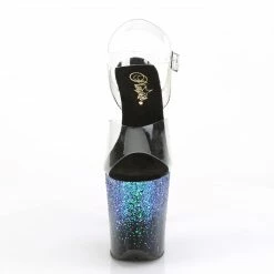 Pleaser FLAMINGO-808SS - Clr/Blk-Blue Multi Glitter