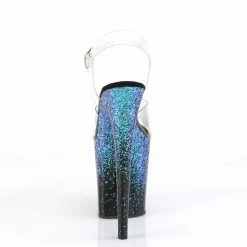Pleaser FLAMINGO-808SS - Clr/Blk-Blue Multi Glitter