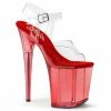 Pleaser Exotic Dancing FLAMINGO-808T - Clr/Red Tinted 2 Pleaser Exotic Dancing FLAMINGO-808T - Clr/Red Tinted