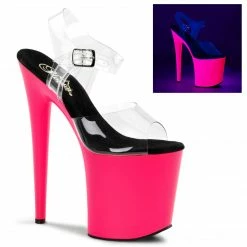 Pleaser Exotic Dancing FLAMINGO-808UV - Clr/Neon Pink