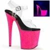 Pleaser Exotic Dancing FLAMINGO-808UVG - Clr/Neon H. Pink Glitter 1 Pleaser Exotic Dancing FLAMINGO-808UVG - Clr/Neon H. Pink Glitter