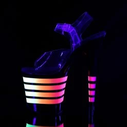 Pleaser FLAMINGO-808UVLN - Clr/Blk-Neon Lines