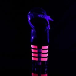 Pleaser FLAMINGO-808UVLN - Clr/Blk-Neon Lines